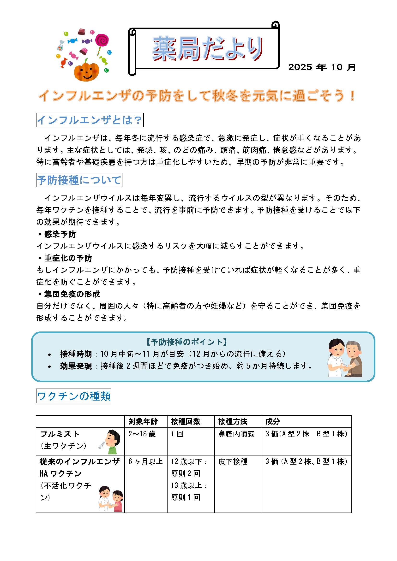10月の 薬局だよりの画像