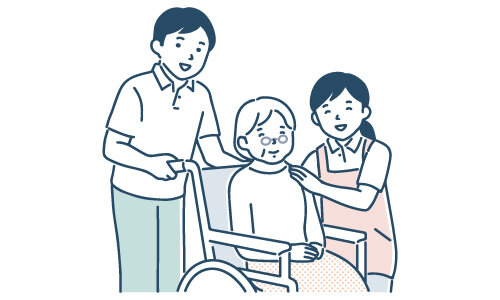 リハビリをしている患者のイラスト