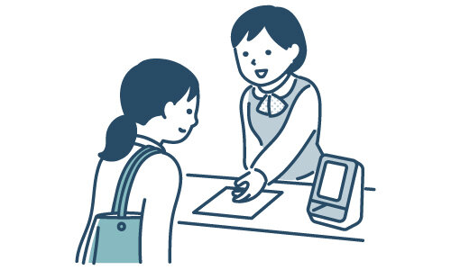 退院した患者のイラスト