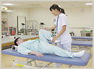 リハビリ室での訓練