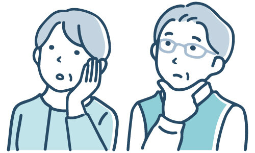 悩みを抱える高齢者のイラスト